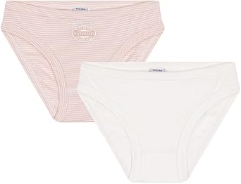Petit Bateau GIRLS COTTON KNICKERS 2 PACK STRIPED AND SOLID SIZES 2-12 YEARS US, Age, 2 Years, variante 1