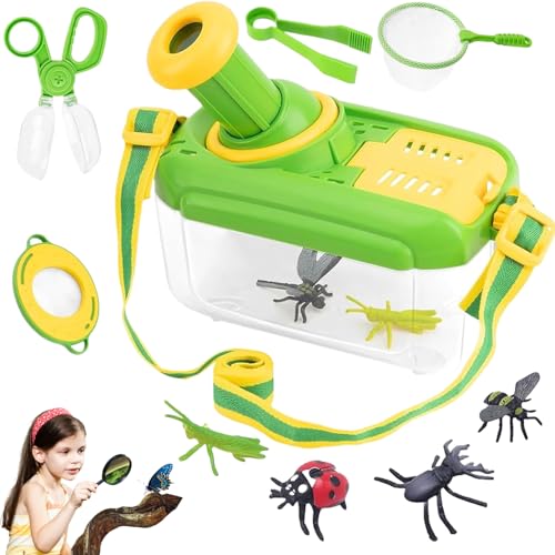 Observant Insecte Boite, 17 pcs Enfant Kit de Capture Insectes, Explorateur Extérieur Insecte Boite, Capture Insectes Boite, pour Enfants Exploration en Extérieu Observant