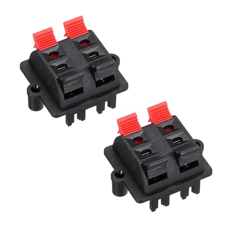 uxcell conector de 4 vías para altavoz 2 unidades