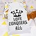 Azeeda 25cm 'Love Conquers All' Satin Drawstring Bag/Pouch (SB00116352)