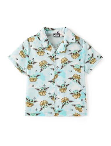 Image of Disney Marvel Spiderman Cars Stitch Star Wars Mickey Boys Hawaii Shirt Button Up Dress Shirts Short Tropical Shirt Kids 2-13Y