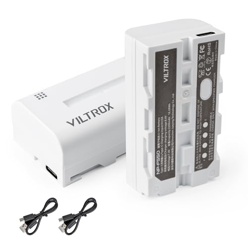 Amazon | VILTROX NP-F550 バッテリー 2個セット Type-C充電 2200mAh