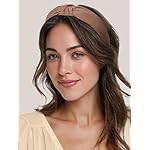 Sunolga 7 Pack Brown Headbands for Women Girls Non Slip Floral Padded Hairbands Cute Pearl Head bands Wide Headbands Trendy Hair Accessories - Image 4