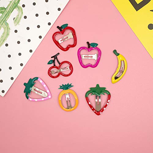 Lurrose 14 piezas pinzas para cabello con diseño frutal miniatura 2
