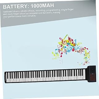 COSMEVIVI 88 rouleau de piano clavier pour les enfants clavier électronique pour enfants clavier portable piano enroulable piano pour débutant piano électronique portatif Gel de silice Black - Les Beatles, Paul McCartney, John Lennon, RIngo Starr, George Harrison COSMEVIVI 88 rouleau de piano clavier pour les enfants clavier électronique pour enfants clavier portable piano enroulable piano pour débutant piano électronique portatif Gel de silice Black – Image 3