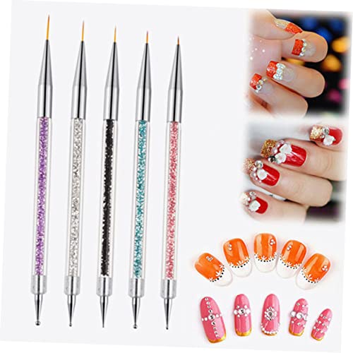 Beavorty 1 Conjunto/9 Pçs Conjunto De Pincéis De Arte Para Unhas Kit De Unhas Profissional Kit De Un