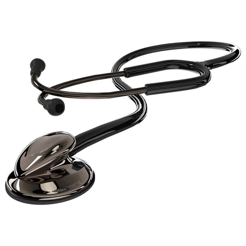 Classic Single Head Stethoscope for Nurses Doctor Titanium Black Stethoscope for Nurses, EMT Student, Kids, for Medical and Home Use, Alloy Chestpiece,Soft Eartips (Titanium black)