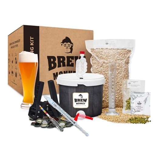 Brew Monkey® Kit de Brassage Bière Blanche | Kit Complet de 5L | 8,2% Alc. | Kit Fabrication Bière | Idée Cadeau Homme | Kit Bière | Coffret Cadeau Homme | Cadeau Homme Original |