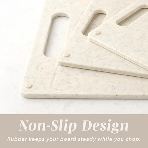 image for COOK WITH COLOR Non-Slip Cutting Board Set – Kitchen Essentials with