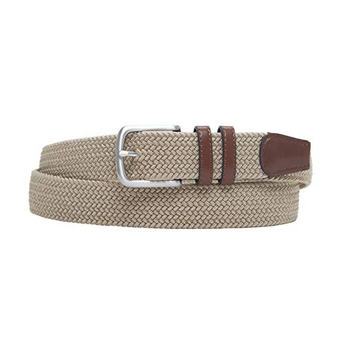 Amazon Essentials Men's Stretch Woven Braid Belt for Jeans, Khaki Brown, 40 by Amazon Essentials - Image 2