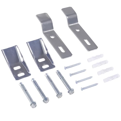 RecDec 2 Pair Wall Hung Sink Hangers with Hardware Screws Urinals Wall Mounted Hook Kit Bracket for Washout Urinal Wall Mounted Floating Bathroom Sink Pedestal Vessel Sinks Ceramic Wall-Mount Lavatory