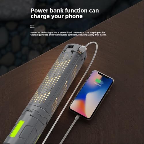 Projecteur rechargeable par USB télescopique pour camping et randonnée