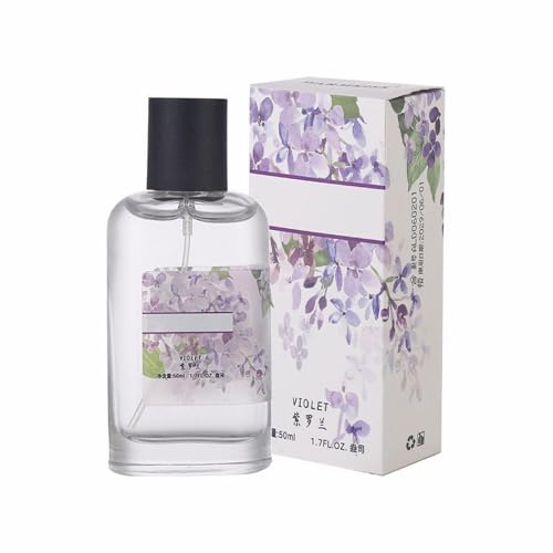 Violet Blossom Damen Parfüm 50ml Frischer Blumig Fruchtiger Eau de Parfum Duft mit Veilchen Grünen Trauben Zarter Langanhaltender Duft für Frauen Elegantes Duftwasser Perfektes Geschenkset für Alltag