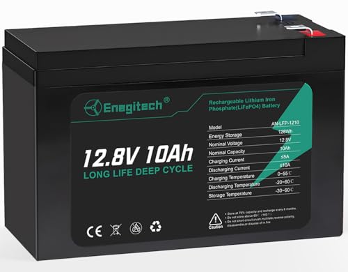 Enegitech 12V 10Ah LiFePO4 Battery