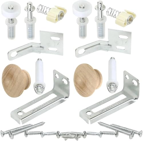 Kit de reparación y reemplazo de herrajes para puerta plegable, juego de 2 puertas miniatura 1