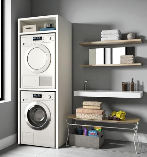 Arredo Stock Mobile a colonna per lavatrice ed aciugatrice (Doppio)