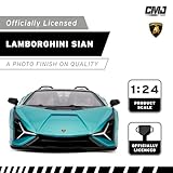 1:24 Scale Officially Licensed RC Lamborghini Sián FKP 37, Blue Lambo Sport Racing Hobby Toy Car Model Vehicle for Boys Girls and Adults Gift - Image 9
