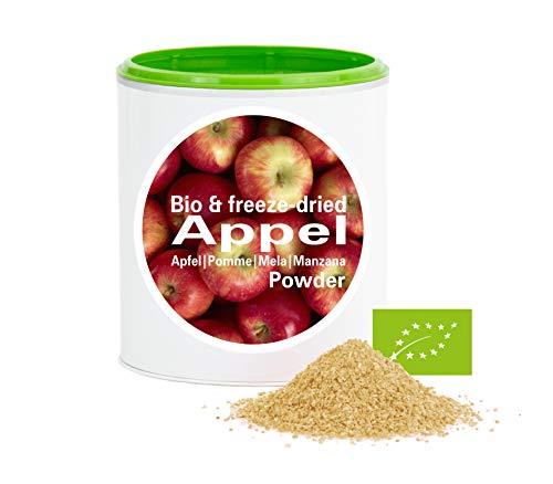 Manzana en Polvo - Liofilizado|biológico|vegano|crudo|pura fruta|no aditivo|rica en vitamina|Good Nutritions 120g