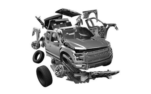 Airfix QUICKBUILD Model Car Kit - J6053 Ford F-150 Raptor Grey Building Kit for Kids 6+, Construction Toys for Boys, Model Making with No Glue - Classic Vehicle Gifts Plastic Craft Set