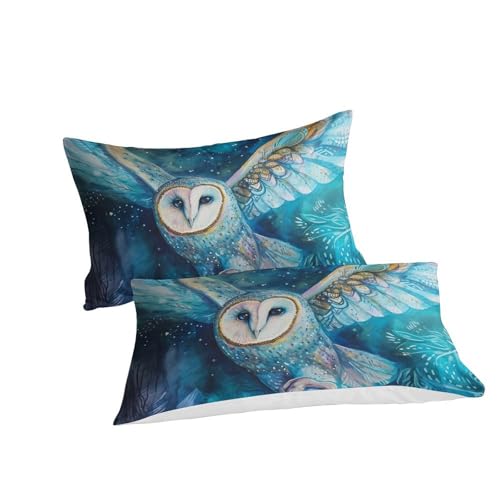 Housses de couettes chouette 3D en microfibre super douce - 3