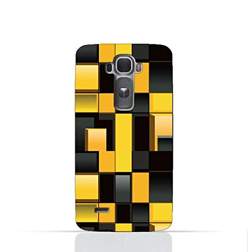 AMC LG G Flex 2 TPU Silicone Case With Yellow and Black Blocks Pattern Design