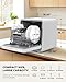 Silonn Portable Countertop Dishwasher, Mini Dishwasher with 5L Water Tank for Apartments/RVs No Hookup Needed, Dish washer with 7 Wash Programs 4 Place Settings 360° Triple Spray System & Auto Air Dry