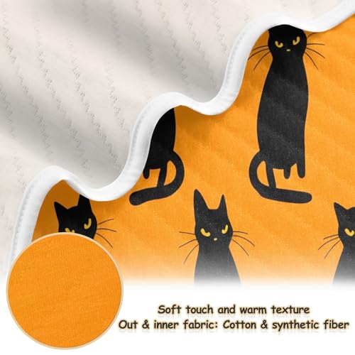 Burbuja Black Cats Baby Blanket for Boys Girls, Nursery Soft Warm Swaddling Receiving Baby Blankets, 30x40 in Toddler Blanket2