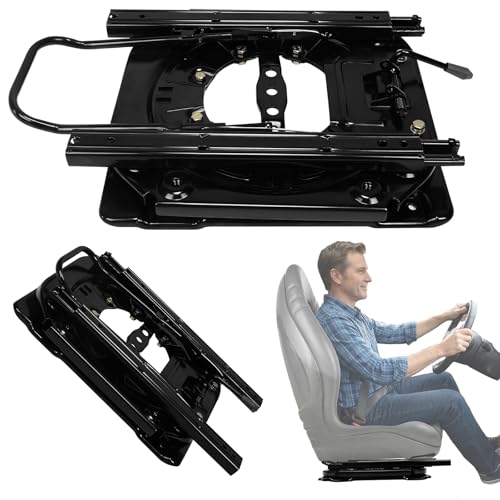 Seat Swivel Base with Slider,Heavy Duty Car Seat Swivel Plate,3.0mm Cold-Rolled Steel Plate,130kg Load,360 Degree Rotatable for RV Van Camper Boat Truck Bus