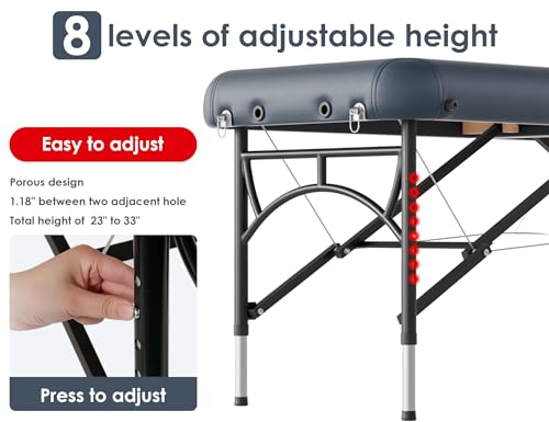 Image of CLORIS 84 inch Professional Massage Table 2 Section Portable Hold Up to 1100LBS