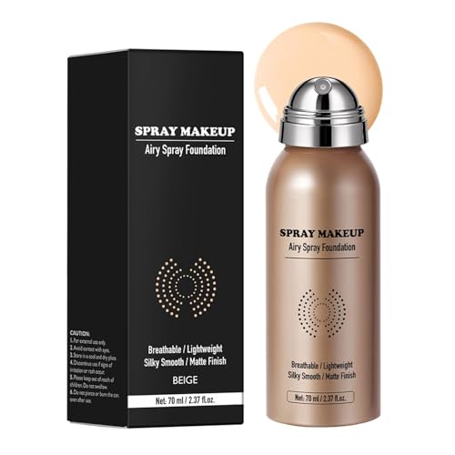 WJnflQN Aerógrafo de base de maquillaje en espray, 70 ml, lápiz corrector para la cara con larga duración, maquillaje líquido, para fiestas, viajes, bodas, eventos, damas