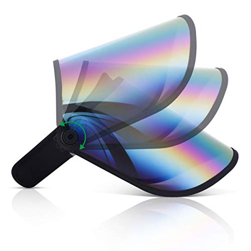 , 1 peça, chapéu de sol, viseiras de PVC holográfico , boné esportivo para caminhadas, acampamento,