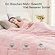 Cottonblue Gewichtsdecke 150x200cm 7kg- Sherpa Fleece Entspannungsdecke Erwachsene Zur Verbesserung des Schlaf Weighted Blanket - Gemütlich Calm Decken mit Cemaric Perlen, Rosa