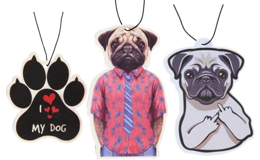 Image of Air Freshener Scented With Essential Oils By Fresh Fresheners (Pug Lover)