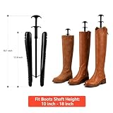 2 Pairs Black Boot Tree Shaft Boot Shoe Shapers for Knee High Tall Boots