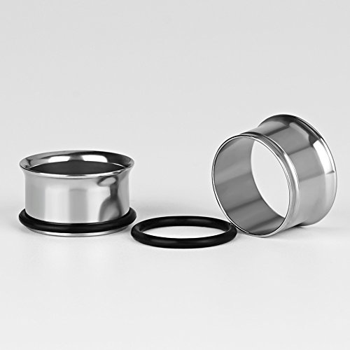 KUBOOZ 12pcs Set Colorful Stainless Steel O-Ring Ear Plugs Tunnels Gauges Stretcher Piercings4