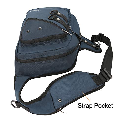 Vanlison Waterproof Shoulder Backpack Sling Bags Chest Crossbody Bags Pack Rucksack Travel Bag Anti Theft Bag Navy