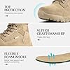 FREE SOLDIER Men's Tactical Boots 8 Inches Lightweight Combat Boot Durable Suede Leather Military Work Boots Desert Boot(Tan-waterproof,10) #5