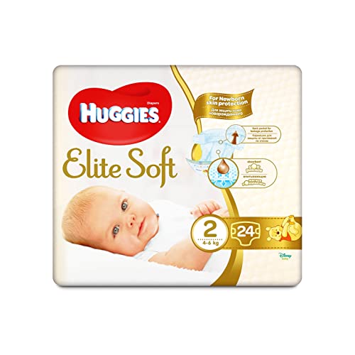 Elite Soft Recién Nacido Pañales 2 (4-6 kg) 24 piezas