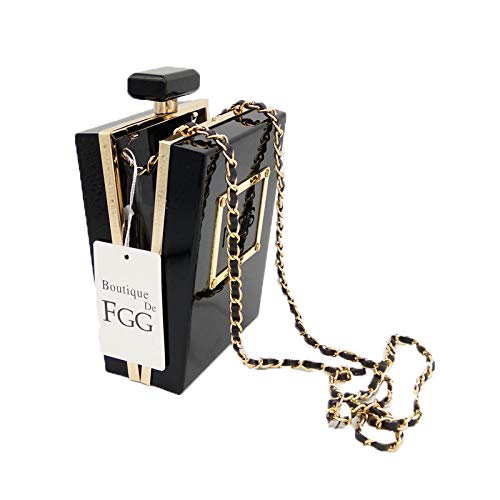 Bolsa feminina chique de acrílico com perfume clutch Paris Box, bolsa de mão vintage para banquete p