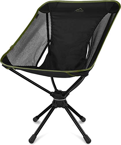 normani Camping Swivel Chair 360 Degree Swivel Folding Chair with Swivel and Mesh Lining Fishing Chair Load Capacity 120 kg / Weight: 1116 g - Image 3
