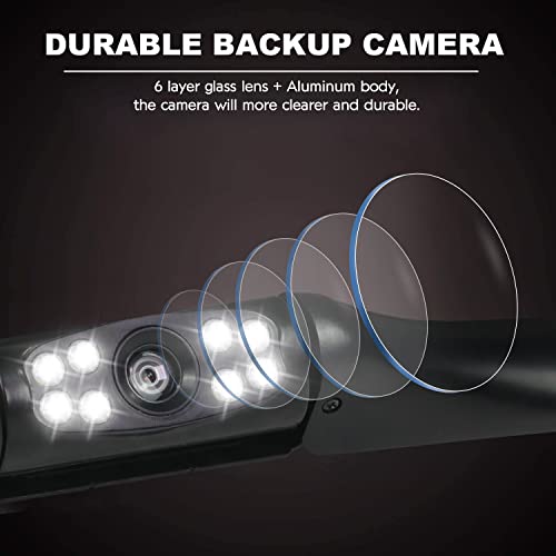 Image of License Plate Backup Camera, Waterproof 170 View Rear View Reverse Camera Night Vision Back up Camera Systems for Cars Trucks Pickup SUVs Trailer