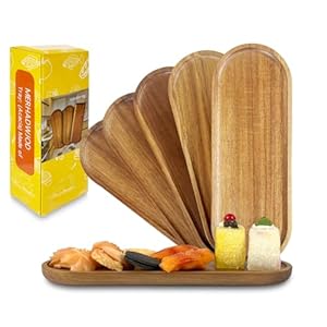 Setof5acaciawoodentraysrusticsmallovalservingtraybulkwoodfoodplatefruitsaladcheesecoffeeplattersappetizerdecorativetray11441inchoval5pcs  Urban Country Home Decor Set of 5 acacia wooden trays rustic small oval serving tray bulk wood food plate fruit salad cheese coffee platters appetizer decorative tray 114 41inch oval 5pcs  urban country home decor