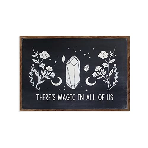 Plaque en bois décoration murale magique pour un salon vintage chaleureux