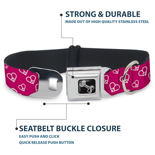 Collier de Chien Ceinture de Sécurité Nylon Rose Buckle Down M - 5