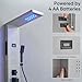 BATHLAVISH Shower Panel Tower System 5 in 1 Stainless Steel Rainfall Shower Panels with 5-Functions, 4 Enlarged Body Massage Jets, Handheld Head, Wall Mounted Brushed Nickel