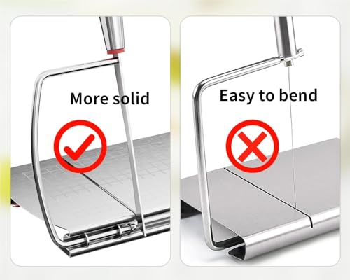 ISZW Multipurpose Cheese Slicer Cutter, Stainless Steel Cheese Cutter Board with Blade for Block Cheese, Effortless Slicing, Guillotine Sausage Ham Biltong Jerky Slicer