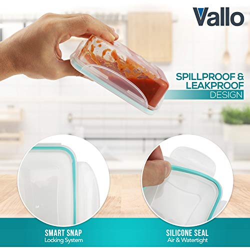 Vallo Plastic Food Containers With Lids For Food Storage - Safe For Dishwasher, Microwave, And Freezer - Bpa Free, Perfect For Meal Prep & Freezer [24 Pc Set] #TOP1