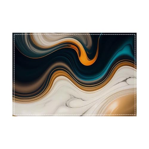 4/6/8Pcs Marble Pattern Printing Placemats...