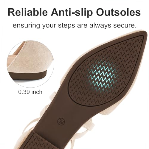 Image of Reimferce Womens Ballet Flats for Wedding: Comfortable Dress Work Flat for 2026 - Ladies Dressy Zipper Walking Shoes