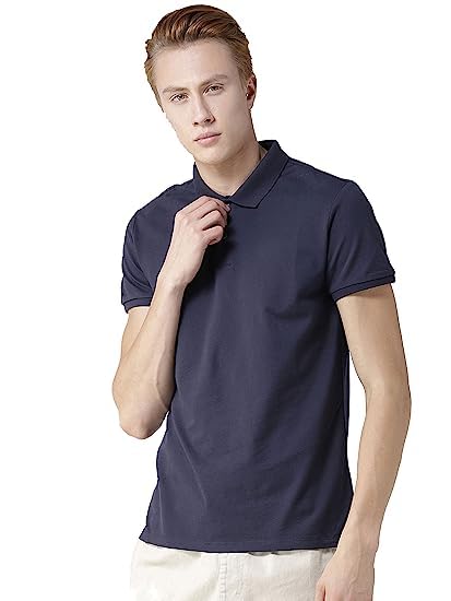 Image of KEOTI Poly Cotton(Mattey) Collar Neck Half Sleeves Tshirt for Men & Boys (Pack of 1), Plain-Regular Fit, Casual Wear, Polo Tees for Daily Use Stylish Comfortable Men's T-Shirt